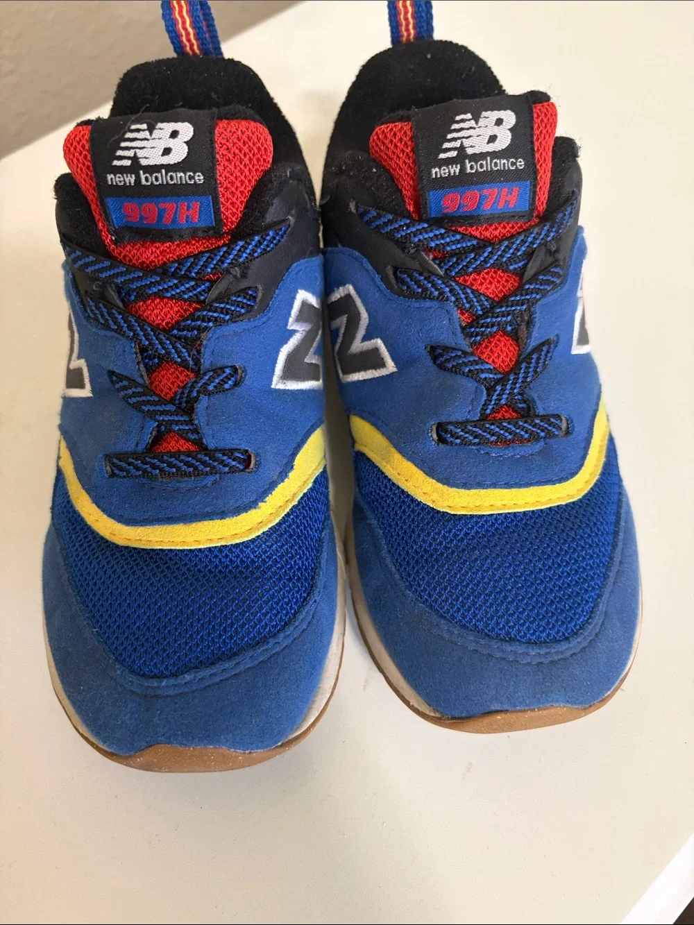New Balance Kids Blue, Yellow & Black Lace-Up Sneakers